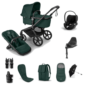 Bugaboo Travel Systems Bugaboo Fox 5 Renew Ultimate (Cloud T) Travel System - Black/Fern Green