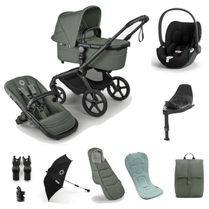 Bugaboo Travel Systems Bugaboo Fox 5 Renew Ultimate (Cloud T) Travel System - Black/Forest Green