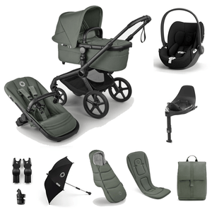 Bugaboo Travel Systems Bugaboo Fox 5 Renew Ultimate (Cloud T) Travel System - Black/Forest Green