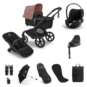 Bugaboo Travel Systems Bugaboo Fox 5 Renew Ultimate (Cloud T) Travel System - Black/Heritage Black/Dusty Pink