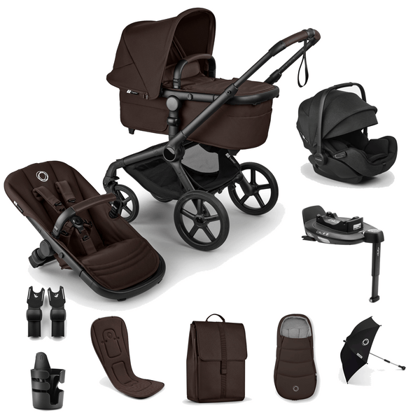 nuna vs bugaboo fox 5 Bugaboo Fox 5 Renew & Otter by Nuna Travel System – Black/Cocoa Brown