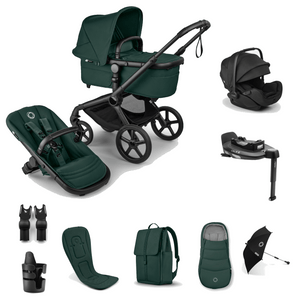Bugaboo Travel Systems Bugaboo Fox 5 Renew Ultimate (Otter by Nuna) Travel System - Black/Fern Green