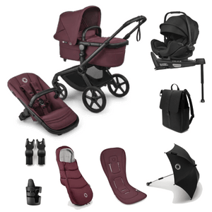 Bugaboo Travel Systems Bugaboo Fox 5 Renew Ultimate (Otter by Nuna) Travel System - Dark Cherry
