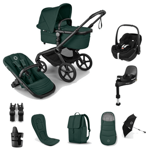 Bugaboo Travel Systems Bugaboo Fox 5 Renew Ultimate (Pebble 360 PRO2) Travel System - Black/Fern Green