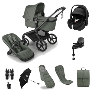 Bugaboo Travel Systems Bugaboo Fox 5 Renew Ultimate (Pebble 360 PRO2) Travel System - Black/Forest Green