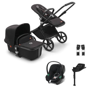 Bugaboo Travel Systems Bugaboo Fox Cub Aton B2 Travel System - Black/Midnight Black/Midnight Black