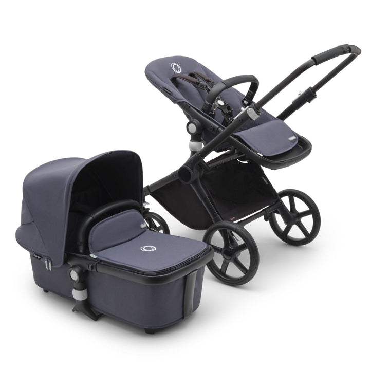 Bugaboo Travel Systems Bugaboo Fox Cub Cabriofix i-Size Travel System - Black/Stormy Blue/Stormy Blue