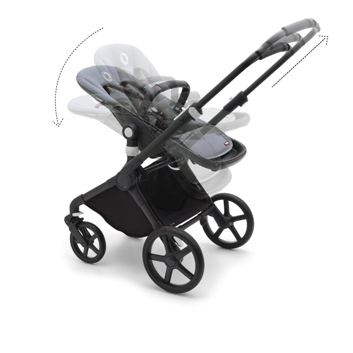 Bugaboo Travel Systems Bugaboo Fox Cub Cabriofix i-Size Travel System - Black/Stormy Blue/Stormy Blue