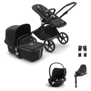 Bugaboo Travel Systems Bugaboo Fox Cub Cloud T Travel System - Black/Midnight Black/Midnight Black