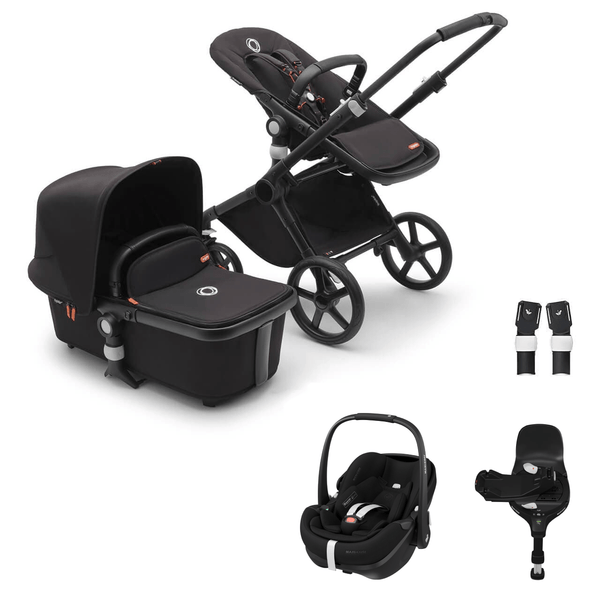 Bugaboo Travel Systems Bugaboo Fox Cub Pebble 360 PRO2 Travel System - Black/Midnight Black/Midnight Black