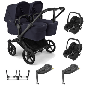 Bugaboo twin pushchairs Bugaboo Donkey 6 Twin (Cabriofix i-Size) Travel System - Deep Indigo