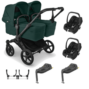 Bugaboo twin pushchairs Bugaboo Donkey 6 Twin (Cabriofix i-Size) Travel System - Fern Green