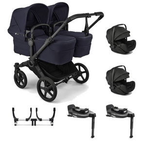 Bugaboo twin pushchairs Bugaboo Donkey 6 Twin (Otter by Nuna) Travel System - Deep Indigo