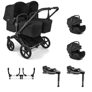 Bugaboo twin pushchairs Bugaboo Donkey 6 Twin (Otter by Nuna) Travel System - Heritage Black