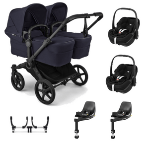 Bugaboo twin pushchairs Bugaboo Donkey 6 Twin (Pebble 360 PRO2, Non-Slide) Travel System - Deep Indigo