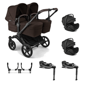 Bugaboo twin pushchairs Bugaboo Donkey 6 Twin (Pebble 360 PRO2) Travel System - Cocoa Brown