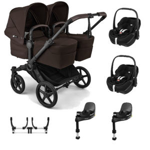 Bugaboo twin pushchairs Bugaboo Donkey 6 Twin (Pebble 360 PRO2) Travel System - Cocoa Brown