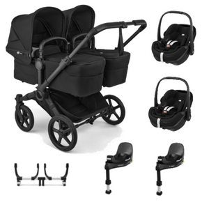 Bugaboo twin pushchairs Bugaboo Donkey 6 Twin (Pebble 360 PRO2) Travel System - Heritage Black