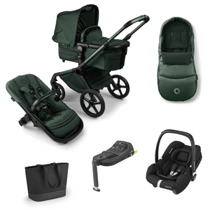 Bugaboo Wheels Bugaboo Fox 5 Cabriofix i-Size Travel System, Noir Limited Edition - Midnight Green