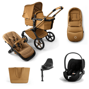 Bugaboo Wheels Bugaboo Fox 5 Cloud T Travel System, Noir Limited Edition - Amber Glow