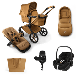 Bugaboo Wheels Bugaboo Fox 5 Pebble 360 PRO 2 Travel System, Noir Limited Edition - Amber Glow