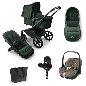 Bugaboo Wheels Bugaboo Fox 5 Pebble 360 PRO 2 Travel System, Noir Limited Edition - Midnight Green/Twillic Truffle