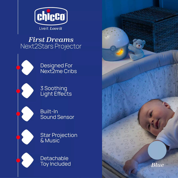 Chicco Cot Mobiles Chicco Next2Stars Crib Projector - Blue