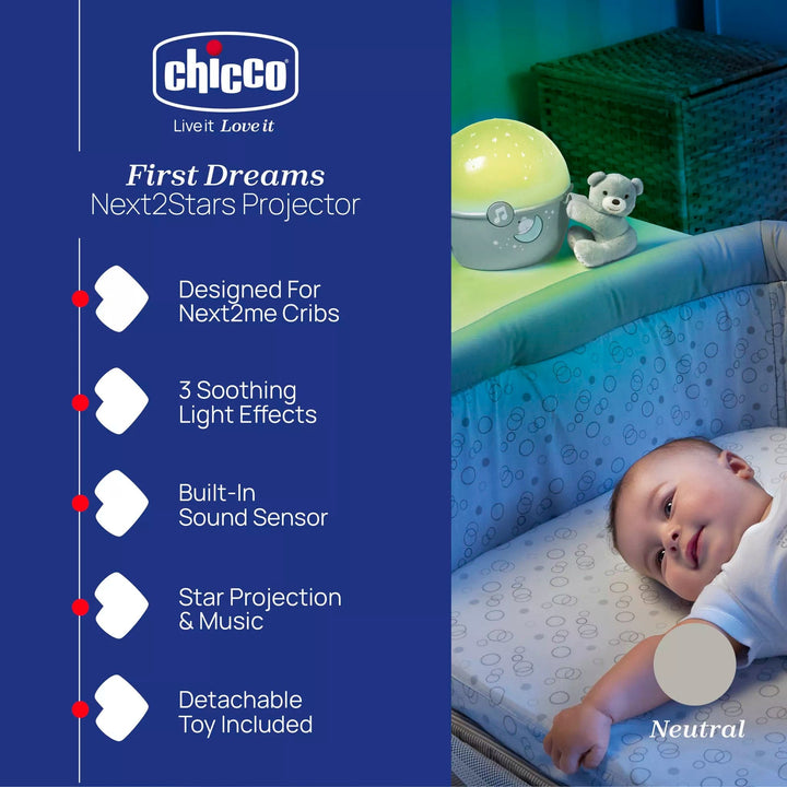 Chicco Cot Mobiles Chicco Next2Stars Crib Projector - Neutral