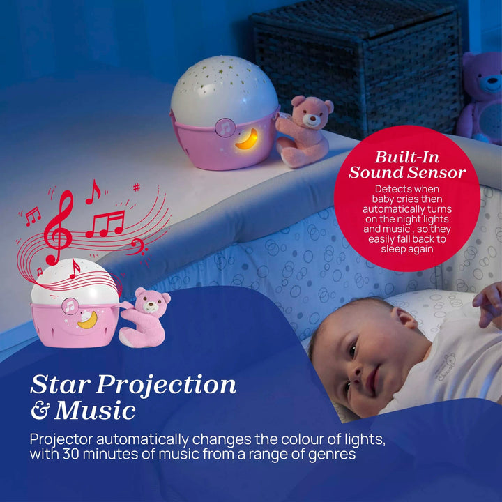 Chicco Cot Mobiles Chicco Next2Stars Crib Projector - Pink