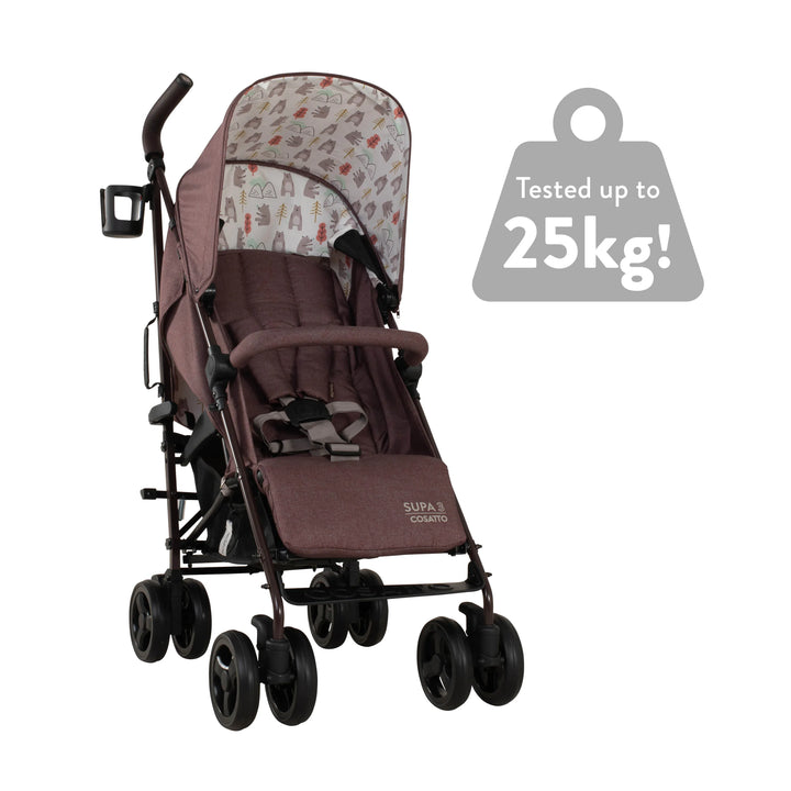 Cosatto Supa 3 Stroller Bear Hug | Lightweight Umbrella Fold Pushchair