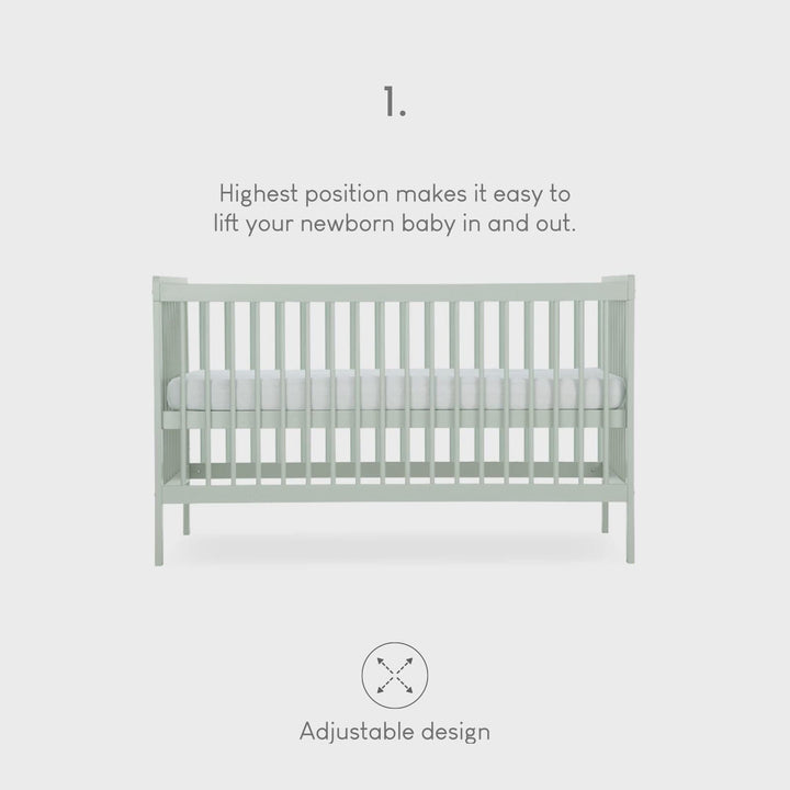 Cuddleco Cot Beds CuddleCo Nola Cot bed - Sage Green