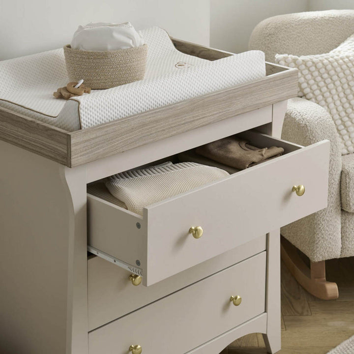 Cuddleco Dressers CuddleCo Clara 3 Drawer Dresser & Changer Cashmere