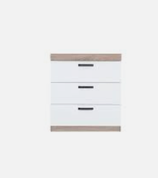 Cuddleco Dressers CuddleCo Enzo 3 Drawer Dresser - Truffle Oak/White