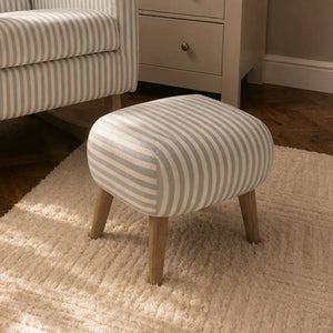 Cuddleco Footstool CuddleCo Etta Footstool - Sea Salt Stripe