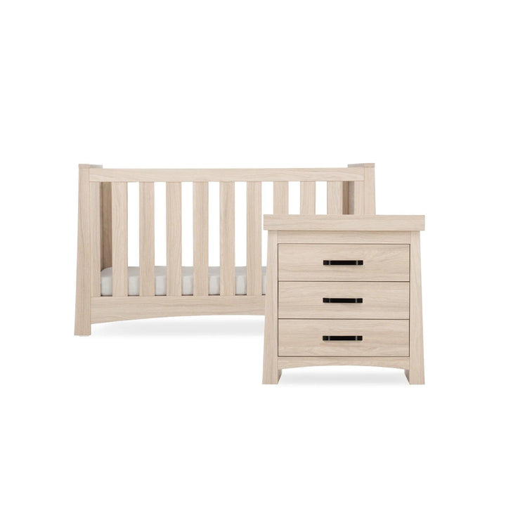 Cuddleco Furniture Sets CuddleCo Isla 2pc Set 3 Drawer Dresser, Cot Bed  Ash