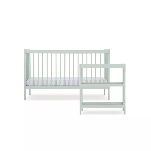 Cuddleco Furniture Sets CuddleCo Nola 2pc Set Changer and Cot Bed - Sage Green