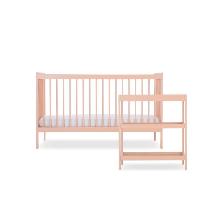 Cuddleco Furniture Sets CuddleCo Nola 2pc Set Changer and Cot Bed  - Soft Blush