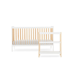 Cuddleco Furniture Sets CuddleCo Nola 2pc Set Changer and Cot Bed - White & Natural