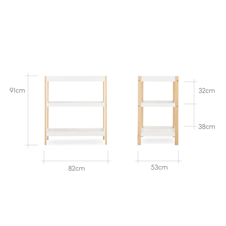 Cuddleco Furniture Sets CuddleCo Nola 2pc Set Changer and Cot Bed - White & Natural