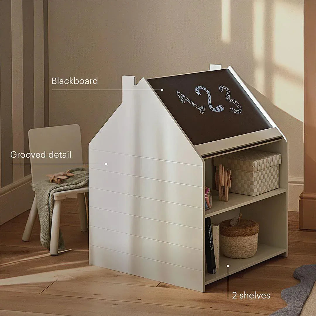CuddleCo Play House Storage Desk, Easel & Chair | Pebble | UK Baby Centre