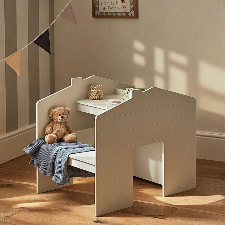CuddleCo Play House Storage Desk, Easel & Chair | Pebble | UK Baby Centre