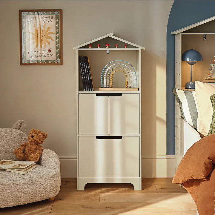CuddleCo Play House Storage Unit Pebble | Kids Toy Storage Cupboard UK ...