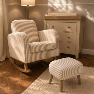 Cuddleco Nursing Chairs CuddleCo Etta Nursing Chair & Footstool - Beach Stripe