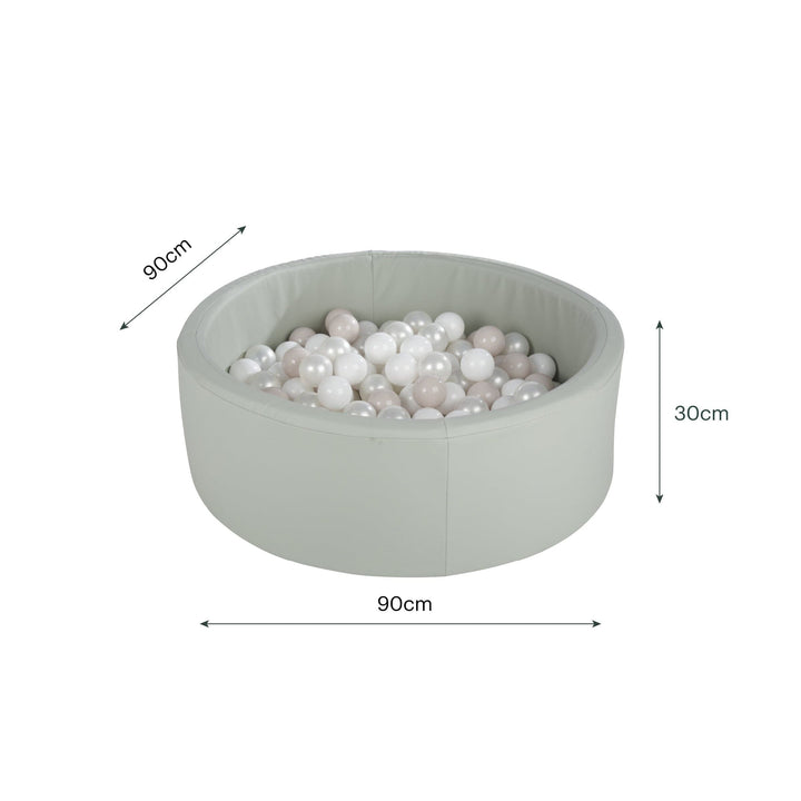 CuddleCo Soft Play Ball Pit Sea Salt | Foam Ball Pit with 175 Balls ...
