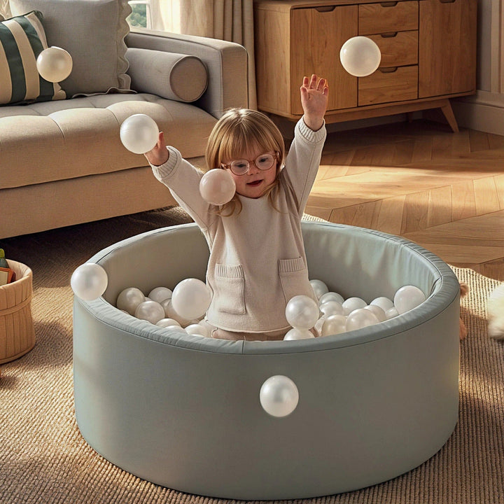 CuddleCo Soft Play Ball Pit Sea Salt | Foam Ball Pit with 175 Balls ...