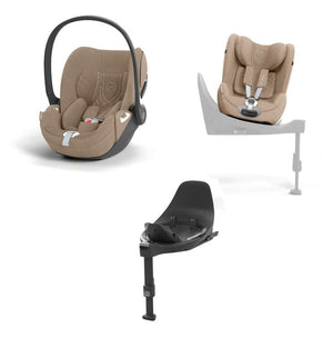 Cybex Cloud T & Sirona T i-Size Car Seat Bundle Cozy Beige