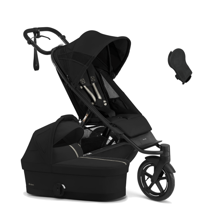 Cybex compact strollers Cybex AVI Spin 3 Wheel Pram - Moon Black