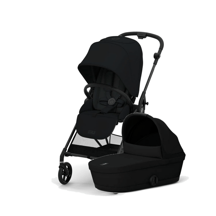 Cybex Compact Strollers Cybex Melio Carbon Stroller & Carrycot - Magic Black (2024)
