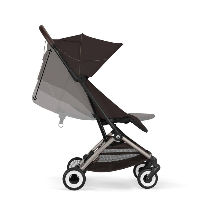 Cybex Orfeo Stroller Chocolate Brown 2026 - Lightweight Travel Pram | UK Baby Centre