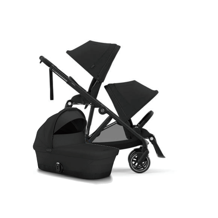 Cybex double pushchairs Cybex eGazelle S Double Pushchair - Black/Moon Black